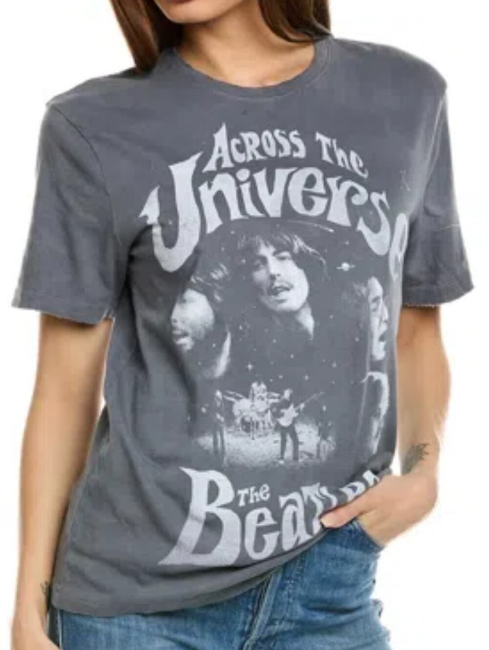 Junk Food Clothing Beatles Across The Universe' Graphic Tee
